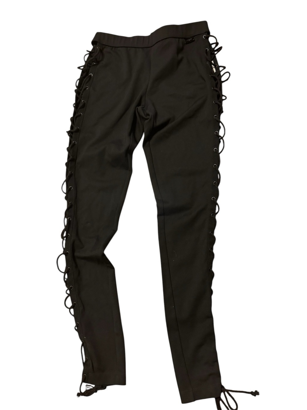 Puma Black Lace-Up Side Panel leggings size S,medium  waist,in great condition